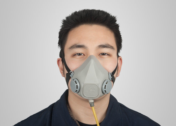 Dual Gas Supply Type Spray Paint Gas Mask , Half Face Respirator Mask European Standard
