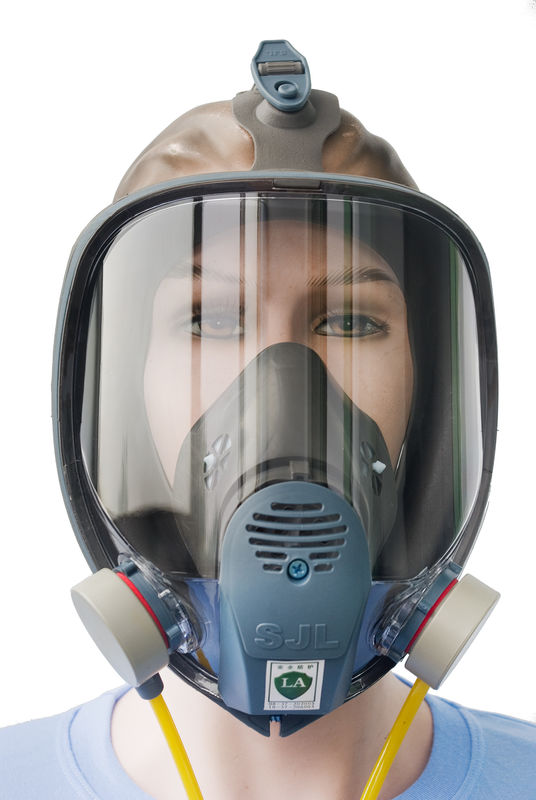 BTV Rubber And Plastic Full Face Dust Mask For Tunnelling Long Single Tube